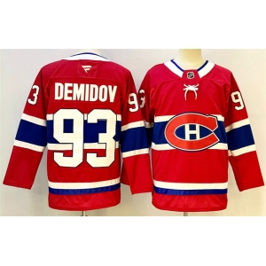 Men's Montreal Canadiens #93 Ivan Demidov Red 2024-25 Stitched Jersey
