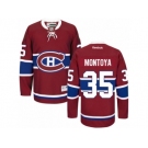 Men's Reebok Montreal Canadiens #35 Al Montoya Authentic Red Home NHL Jersey