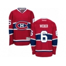 Men's Reebok Montreal Canadiens #6 Shea Weber Premier Red Home NHL Jersey