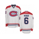 Men's Reebok Montreal Canadiens #6 Shea Weber Premier White Away NHL Jersey