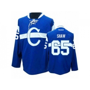 Men's Reebok Montreal Canadiens #65 Andrew Shaw Authentic Blue Third NHL Jersey