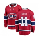 Montreal Canadiens #11 Saku Koivu Authentic Red Home Fanatics Branded Breakaway NHL Jersey