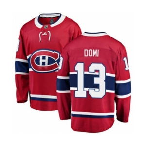Montreal Canadiens #13 Max Domi Authentic Red Home Fanatics Branded Breakaway NHL Jersey
