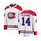 Montreal Canadiens #14 Tomas Plekanec Authentic White Away Fanatics Branded Breakaway NHL Jersey