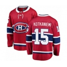 Montreal Canadiens #15 Jesperi Kotkaniemi Authentic Red Home Fanatics Branded Breakaway NHL Jersey