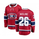 Montreal Canadiens #26 Mats Naslund Authentic Red Home Fanatics Branded Breakaway NHL Jersey