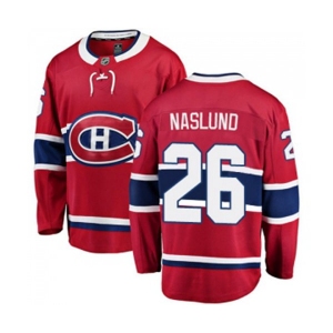 Montreal Canadiens #26 Mats Naslund Authentic Red Home Fanatics Branded Breakaway NHL Jersey