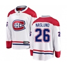 Montreal Canadiens #26 Mats Naslund Authentic White Away Fanatics Branded Breakaway NHL Jersey