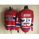 Montreal Canadiens #29 Ken Dryden red CH-CCM Throwback Stitched NHL Jersey