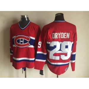 Montreal Canadiens #29 Ken Dryden red CH-CCM Throwback Stitched NHL Jersey