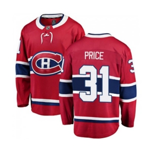 Montreal Canadiens #31 Carey Price Authentic Red Home Fanatics Branded Breakaway NHL Jersey