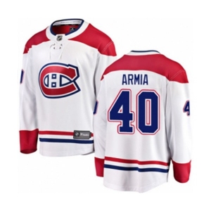 Montreal Canadiens #40 Joel Armia Authentic White Away Fanatics Branded Breakaway NHL Jersey