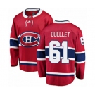 Montreal Canadiens #61 Xavier Ouellet Authentic Red Home Fanatics Branded Breakaway NHL Jersey