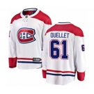 Montreal Canadiens #61 Xavier Ouellet Authentic White Away Fanatics Branded Breakaway NHL Jersey