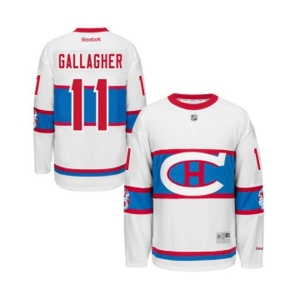 Reebok Montreal Canadiens #11 Brendan Gallagher Authentic White 2016 Winter Classic NHL Jersey