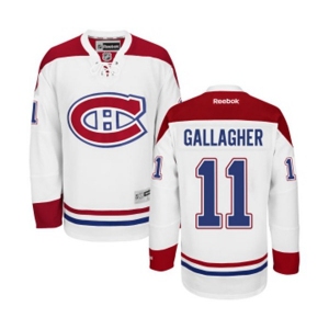 Reebok Montreal Canadiens #11 Brendan Gallagher Authentic White Away NHL Jersey