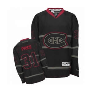 Reebok Montreal Canadiens #31 Carey Price Authentic Black Ice NHL Jersey