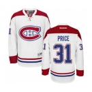 Reebok Montreal Canadiens #31 Carey Price Authentic White Away NHL Jersey