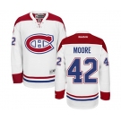 Reebok Montreal Canadiens #42 Dominic Moore Authentic White Away NHL Jersey