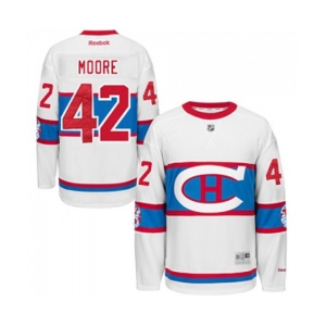Reebok Montreal Canadiens #42 Dominic Moore Premier White 2016 Winter Classic NHL Jersey