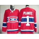 nhl jerseys montréal canadiens #1 plante red(ccm)