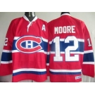 nhl jerseys montréal canadiens #12 moore red ccm