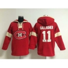 nhl jerseys montreal canadiens #11 gallagher red-cream[pullover hooded sweatshirt][gallagher]