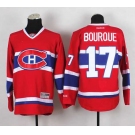 nhl jerseys montreal canadiens #17 bourque red[bourque]