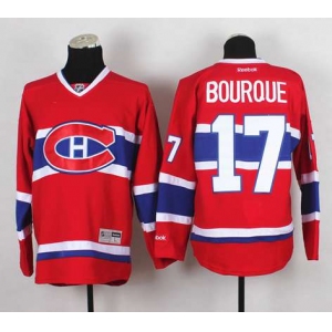 nhl jerseys montreal canadiens #17 bourque red[bourque]