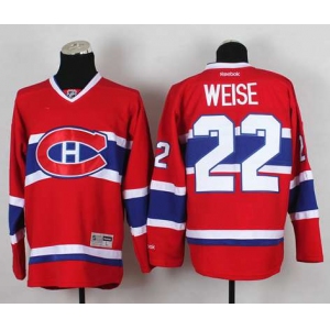 nhl jerseys montreal canadiens #22 weise red[weise]