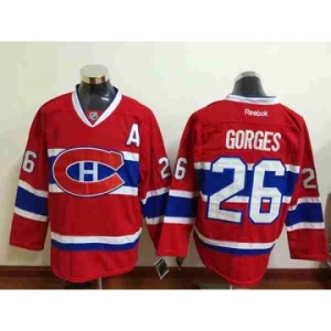 nhl jerseys montreal canadiens #26 gorges red[patch A]