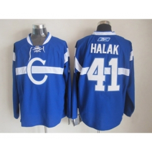 nhl jerseys montreal canadiens #41 halak blue