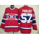 nhl jerseys montreal canadiens #57 pouliot red