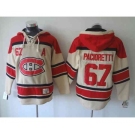 nhl jerseys montreal canadiens #67 pacioretty cream-red[pullover hooded sweatshirt][patch A]