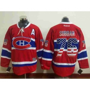 nhl jerseys montreal canadiens #76 subban red[patch A][national flag version]