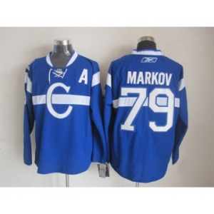 nhl jerseys montreal canadiens #79 markov blue[patch A]