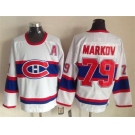 nhl jerseys montreal canadiens #79 markov white[m&n][patch A]