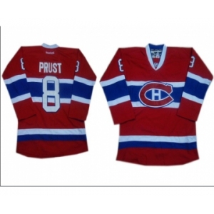 nhl jerseys montreal canadiens #8 prust red
