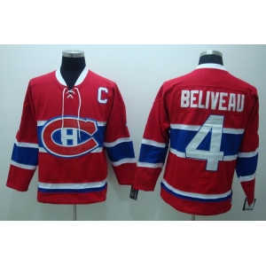 nhl montreal canadiens #4 beliveau c red ccm