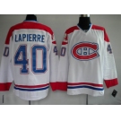 nhl montreal canadiens #40 lapierre white ch