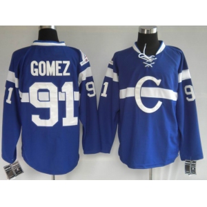 nhl montreal canadiens #91 gomez blue