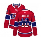 Women Adidas Montreal Canadiens #10 Guy Lafleur Authentic Red USA Flag Fashion NHL Jersey