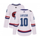 Women Adidas Montreal Canadiens #10 Guy Lafleur Authentic White 2017 100 Classic NHL Jersey