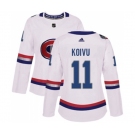 Women Adidas Montreal Canadiens #11 Saku Koivu Authentic White 2017 100 Classic NHL Jersey