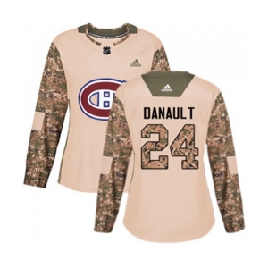 Women Adidas Montreal Canadiens #24 Phillip Danault Authentic Camo Veterans Day Practice NHL Jersey