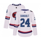 Women Adidas Montreal Canadiens #24 Phillip Danault Authentic White 2017 100 Classic NHL Jersey