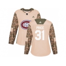 Women Adidas Montreal Canadiens #31 Carey Price Camo Authentic 2017 Veterans Day Stitched NHL Jersey