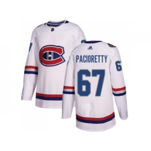 Women Adidas Montreal Canadiens #67 Max Pacioretty White Authentic 2017 100 Classic Stitched NHL Jersey