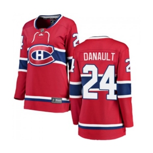 Women Montreal Canadiens #24 Phillip Danault Authentic Red Home Fanatics Branded Breakaway NHL Jersey