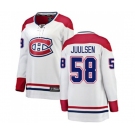 Women Montreal Canadiens #58 Noah Juulsen Authentic White Away Fanatics Branded Breakaway NHL Jersey